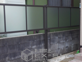 のフェンス・柵 シャレオRP型フェンス 多段柱施工 施工例