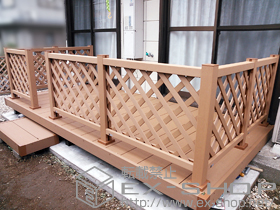 のウッドデッキ リウッドデッキ 200+独立式リウッドステップ2型 施工例