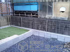 のフェンス・柵 イーネットフェンス1F型 自由柱タイプ 施工例