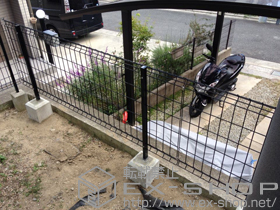 のフェンス・柵 ハイグリッドフェンスUF8型　フリーポールタイプ 施工例