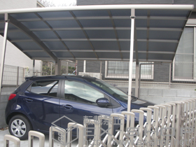 のカーポート カーブポートシグマIII 耐風圧強度仕様 積雪〜30cm対応 施工例