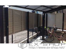 のフェンス・柵 レスティナフェンス5型 自由柱 2段支柱＜自立建て用＞ 施工例