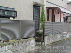 のフェンス・柵 プリレオR9型フェンス フリーポールタイプ 施工例