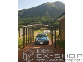 のカーポート カルエードシグマIII 1500 延長 積雪〜50cm対応＋カルエードシグマIII 1500用 サイドパネル 施工例