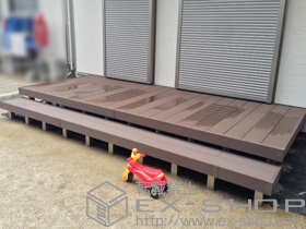 のウッドデッキ リウッドデッキ 200＋段床セット1段 正面タイプ 施工例