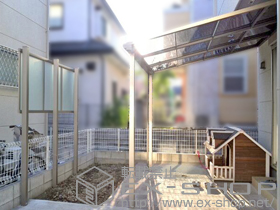 のテラス屋根 ライザーテラスII F型 テラスタイプ 単体 積雪〜20cm対応 施工例