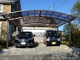 のカーポート カーブポートシグマIII ワイド 積雪〜20cm対応 施工例