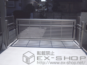 のカーゲート エクスラインアップゲート ワイド5型 電動式 施工例
