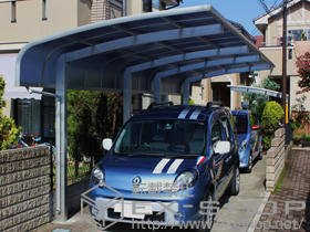 のカーポート レイナキャップポートグラン 縦連棟　積雪〜20cm対応 施工例