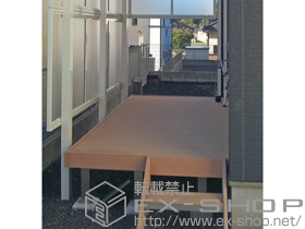 のウッドデッキ リウッドデッキ 200＋リウッドステップ5型　新Ｓタイプ　1段 施工例