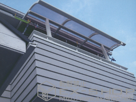 のバルコニー・ベランダ屋根 ライザーテラスII R型 屋根タイプ 単体 積雪〜20cm対応 施工例