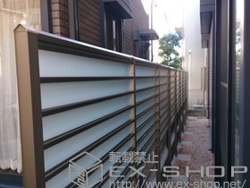 のフェンス・柵 プリレオR9型フェンス 多段柱施工 施工例