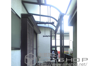 のテラス屋根 ライザーテラスII R型 テラスタイプ 単体 積雪〜20cm対応+T字物干し用竿掛け 施工例