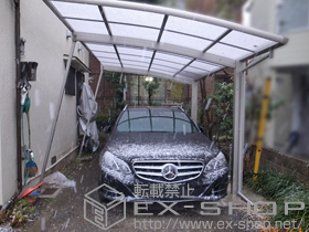 のカーポート レイナポートグラン　積雪〜20cm対応+着脱式サポート柱 2本入 施工例