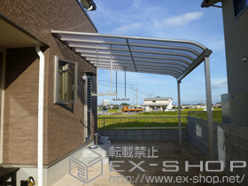 のテラス屋根 ヴェクターテラス R型 テラスタイプ 単体 積雪〜20cm対応＋吊り下げ物干し ロング 2本入 施工例