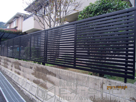のフェンス・柵 シャレオR3型フェンス フリーポールタイプ 施工例
