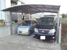 のカーポート カーブポートシグマIII ワイド 延長 積雪〜20cm対応 施工例