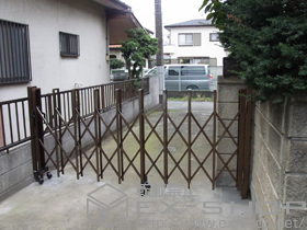 のカーゲート トリップゲート PB型 ノンレール 片開き 27S 施工例