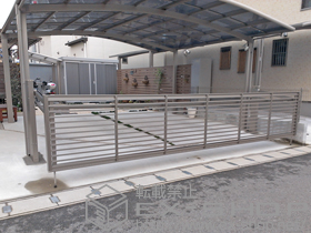 のカーゲート ワイドオーバードアS1型 電動式 54-10 施工例