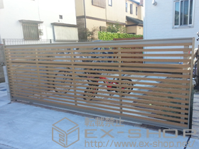 のカーゲート ワイドオーバードアS3型 マテリアルカラー 手動式 39-12 施工例