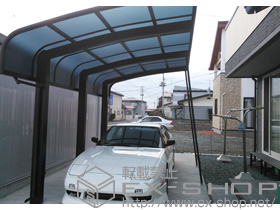 のカーポート レイナキャップポートグラン50　積雪〜50cm対応＋レイナキャップポートグラン50用 着脱式サポート 3本入 施工例