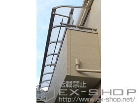 のバルコニー・ベランダ屋根 プレシオステラス R型 屋根タイプ 連棟 積雪〜20cm対応+吊り下げ物干し 標準 2本入 施工例