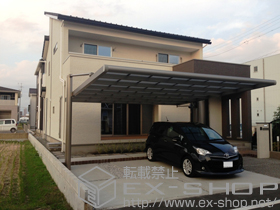 のカーポート 4Gワイド マテリアルカラー 積雪〜20cm対応 施工例