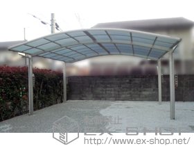 のカーポート レイナツインポートグラン　積雪〜20cm対応＋水平式物干し(テラス柱用) 2本入り 施工例