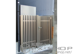 の門扉 プログコート門扉1型 片開き 柱使用 施工例