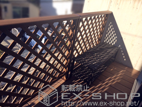 のウッドデッキ リコステージII＋デッキフェンス 施工例