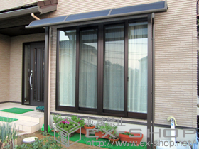 のテラス屋根 ライザーテラスII R型 テラスタイプ 単体 積雪〜20cm対応 施工例