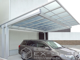 のカーポート エフルージュツインEX 後方支持タイプ 積雪〜20cm対応 施工例