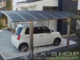 のカーポート プレシオスポート 積雪〜20cm対応+着脱式補助柱 2本入り 施工例