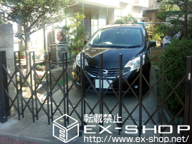 のカーゲート トリップゲートRA型 ノンレール 片開き 30S 施工例