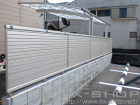 のフェンス・柵 エクスラインフェンス7型 自由柱タイプ 施工例