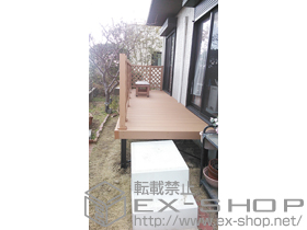 のウッドデッキ リウッドデッキ 200＋リウッドデッキフェンス2型<ラチス格子> 施工例