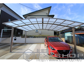 のカーポート カーブポートシグマIII ワイド 積雪〜20cm対応 施工例