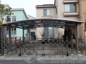 のカーゲート トリップゲート RA型 ノンレール 両開き 54W(27S+27M) 施工例