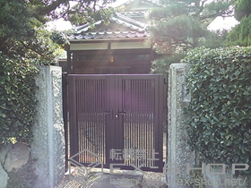 の門扉 シャレオR2型 両開き　柱使用 施工例