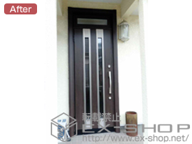 の玄関ドア リシェントK4仕様 20片開きランマ付きL 300型 施工例
