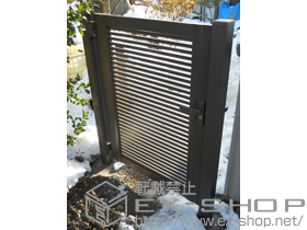 の門扉 シャレオR1型 片開き 門柱使用　柱使用 施工例