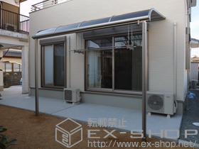 のテラス屋根 ライザーテラスII R型 テラスタイプ 単体 積雪〜20cm対応 施工例