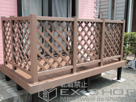 のウッドデッキ リウッドデッキ 200+リウッドデッキフェンス2型 施工例