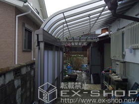 のカーポート ライザーテラスII R型 1500 テラスタイプ 連棟 積雪〜50cm対応 施工例