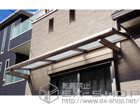 のテラス屋根 ライザーテラスII F型 ルーフタイプ 単体 積雪〜20cm対応 施工例