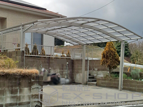 のカーポート レイナツインポートグラン　積雪〜20cm対応+屋根ふき材補強部品(2セット) 施工例