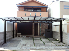 のカーポート マイリッシュワイド 前上がり 積雪〜20cm対応 施工例