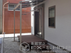 のウッドデッキ リウッドデッキ 200＋独立式リウッドステップ2型 施工例