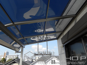 のバルコニー・ベランダ屋根 ライザーテラスII R型 屋根タイプ 単体 積雪〜20cm対応 施工例