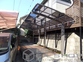 のカーポート カーブポートシグマIII 縦連棟 積雪〜20cm対応＋ロング柱23用 1本入 施工例